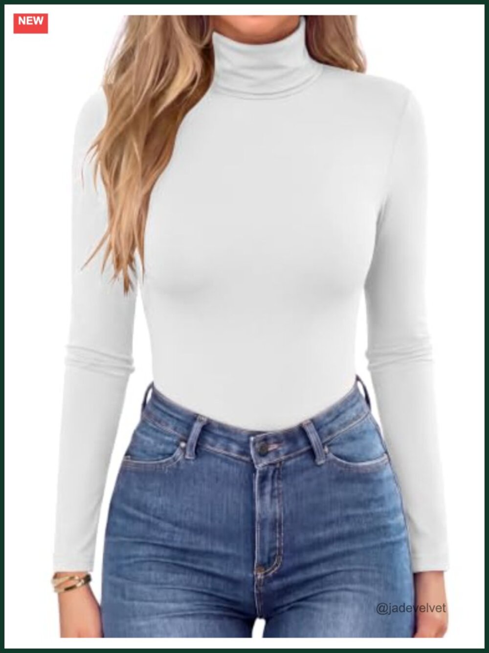 Women's Turtleneck Long Sleeve Top Lightweight Stretchy